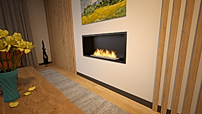 BLUEFLAME FLUSH 100 ANKASTRE BACASIZ ŞÖMİNE-6