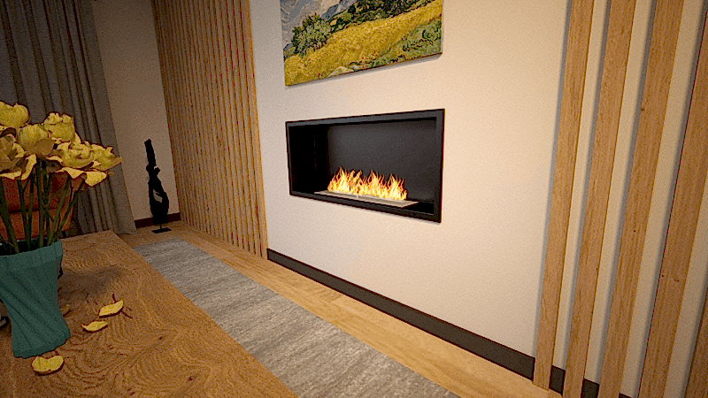 BLUEFLAME FLUSH 100 ANKASTRE BACASIZ ŞÖMİNE