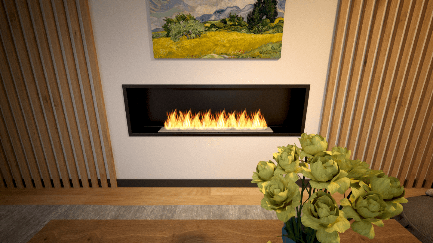 BLUEFLAME FLUSH 150 ANKASTRE BACASIZ ŞÖMİNE